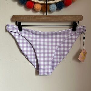 *NWT Skatie x Amber Fillerup Clark Gingham Print Cheryl Bikini Bottoms